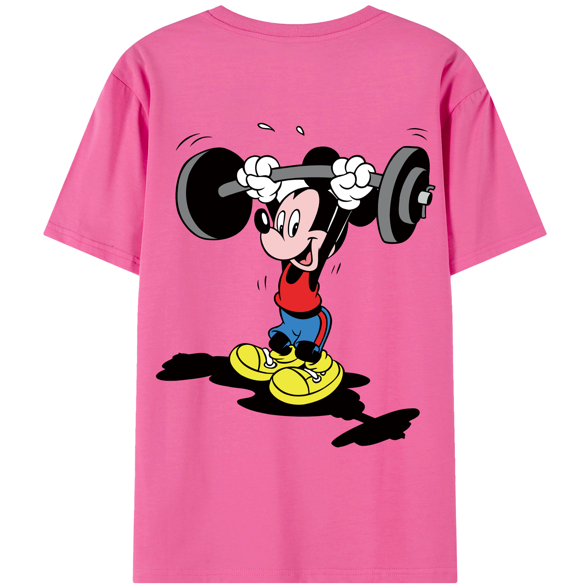 （画像用） ミッキーマウス Mickey Mouse レディース半袖Tシャツ(バックプリント)